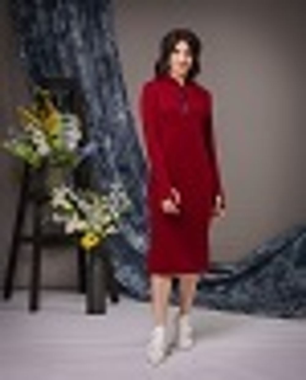 07-02-22 SS Спортивное платье, бордовое L