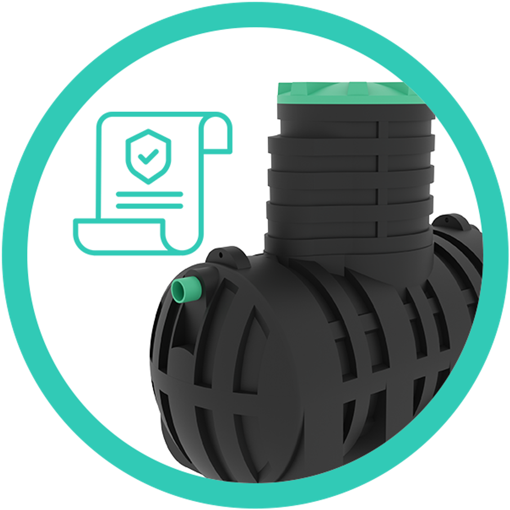 Емкость подземная горизонтальная Мультпласт Подземная емкость 6.5 6500 л. горизонтальная (258x197x260см;245кг;черный) - арт.555434.28