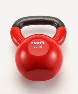 Гиря виниловая DB-401, 16 кг, красный