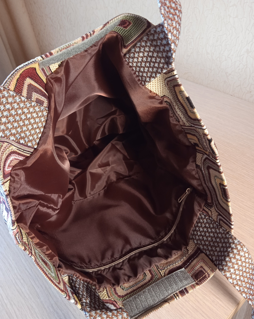 Гобеленовая сумка Квадраты (39х39х12)