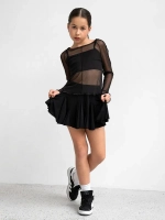 Черная юбка-шорты для девочки в школу