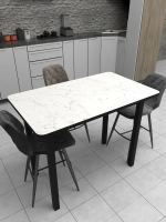 Обеденный стол "Мрамор Марквина белый" 100х70 см