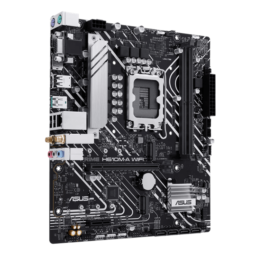 Материнская плата ASUS PRIME H610M-A WIFI, LGA1700 2xDDR5 4xSATA3 2xM.2 D-Sub HDMI DP mATX