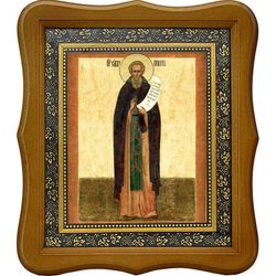 Савва Вишерский, Новгородский Преподобный. Икона на холсте.