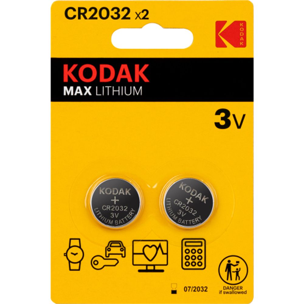 Батарейки Kodak CR2032-2BL MAX Lithium | Kodak