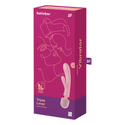 Вибратор-ванд 2 в 1 Satisfyer Triple Lover, розовый