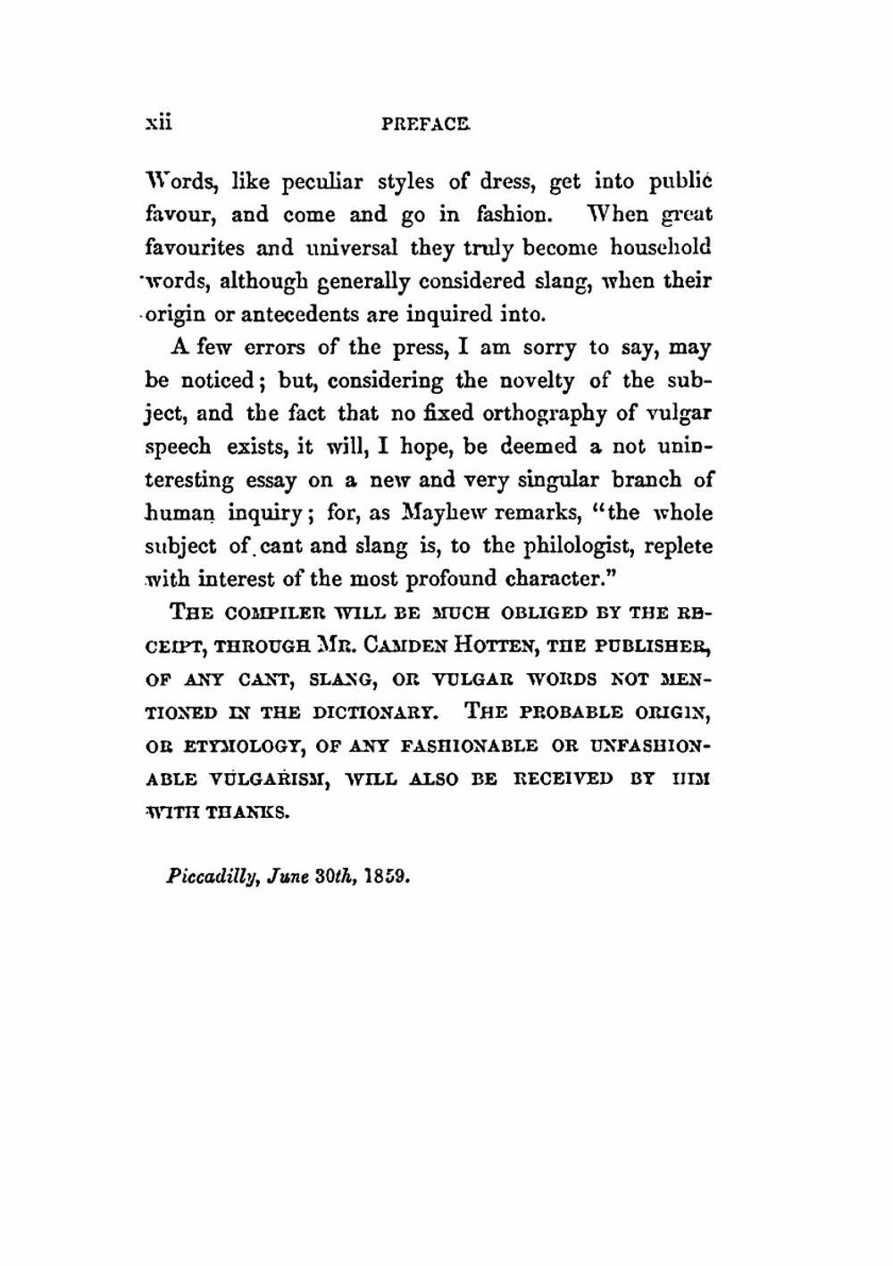 A dictionary of modern slang, cant, and vulgar words | John Camden Hotten