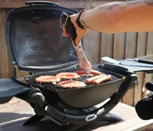 Портативный газовый гриль Weber Q 1200 с тележкой, 1 горелка, чёрный