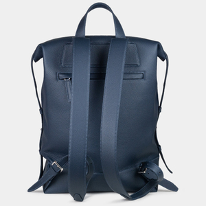 Рюкзак Rousseau из кожи теленка, синего цвета