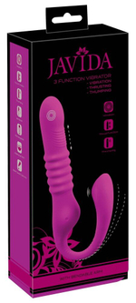 Лиловый вибратор 3 Function Vibrator с функцией фрикций и постукиванием (Цвет: лиловый)