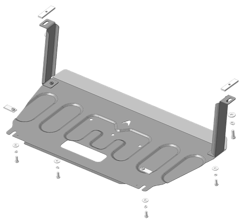 Стандартная Защита картера Двигателя, КПП. 1,5 мм, Сталь. для KIA Picanto 2017-2023 АвтоСтандарт.51012