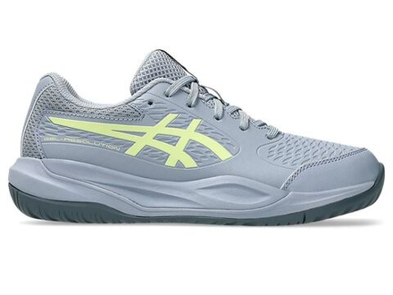 Детские теннисные кроссовки Asics Gel-Resolution X GS - grey blue/pistachio