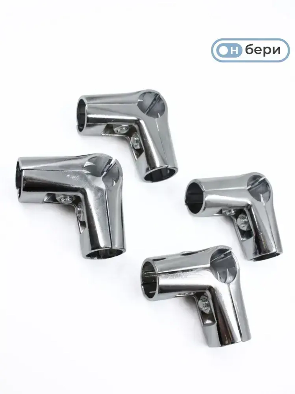 Соединитель угловой трех труб к системе Joker, UNO 04, КОМПЛЕКТ 4ШТ