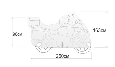 Чехол REXWEAR Эндуро BMW R 1200 GS с центральным и боковыми кофрами (серый)