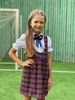 Сарафан школьный в клетку