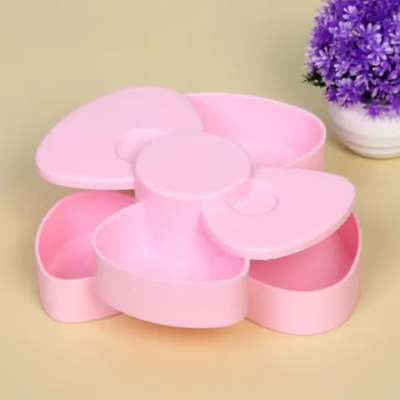 Органайзер для хранения «ФРИТОЛА», цвет пудровый, четыре отделения, 18*7*11см