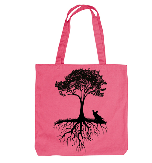 Тканевая сумка "Французский бульдог у дерева"