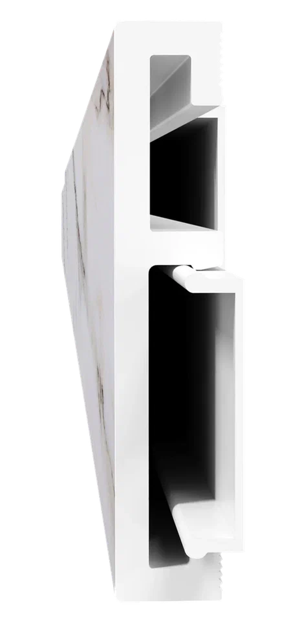 Напольный плинтус ПВХ Foresta Grace Мрамор Физи FG 010 2000х70х13 мм