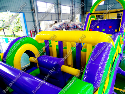 Надувной батут "Длинная полоса препятствий" 29*4*5 м