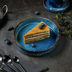 Тарелка с бортом d 20,8 см h4,6 см 930 мл Aqua Blue P.L. Proff Cuisine [6]