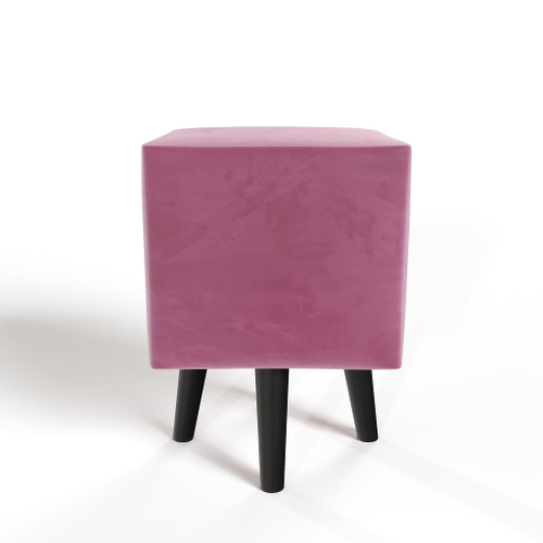 Пуф квадратный на высоких ножках Фантазёр Z-10 (Бордовый) в офис, дом, салон красоты, прихожая, гостиная, на кухню, в кафе, в зону ожидания, в коридор, к туалетному столику. Банкетка, подставка.