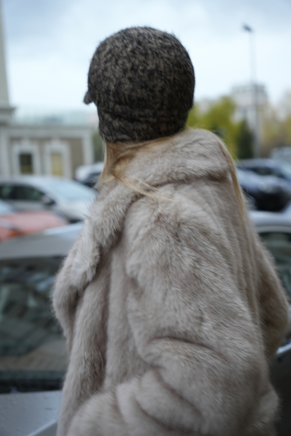 Бейсболка «кудряшка» с ушками миндаль