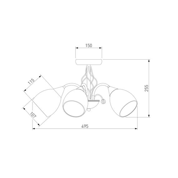 Подвесная люстра Eurosvet 30026/5 античная бронза