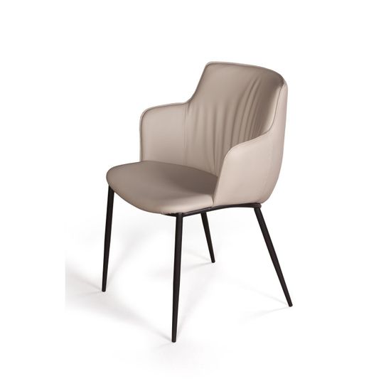 Стул с подлокотниками Sofia, экокожа soft-touch, серый