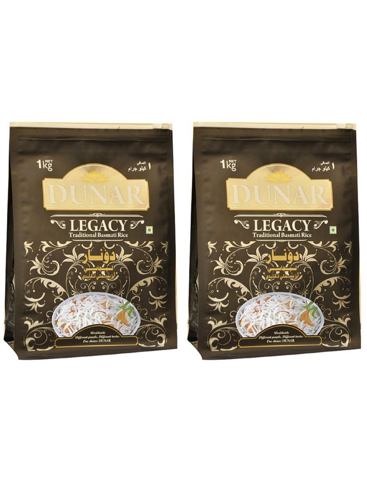 Рис Dunar Basmati Legacy длиннозерный шлифованный 1 кг x 2 шт