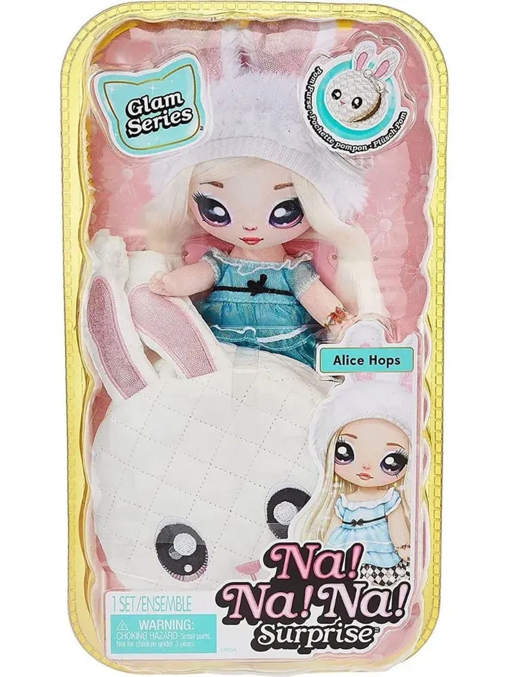 Кукла Na! Na! Na! Surprise 2 в 1 серия Glam Series Alice Hops белый кролик