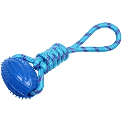 Игрушка-канат для всех пород собак «Счастливый хвост!», цвет синий, 28*8,5см/110гр