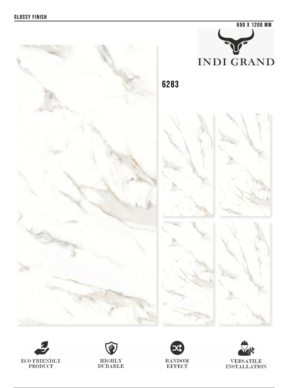 Керамогранит glossy №3 60х120, 6283