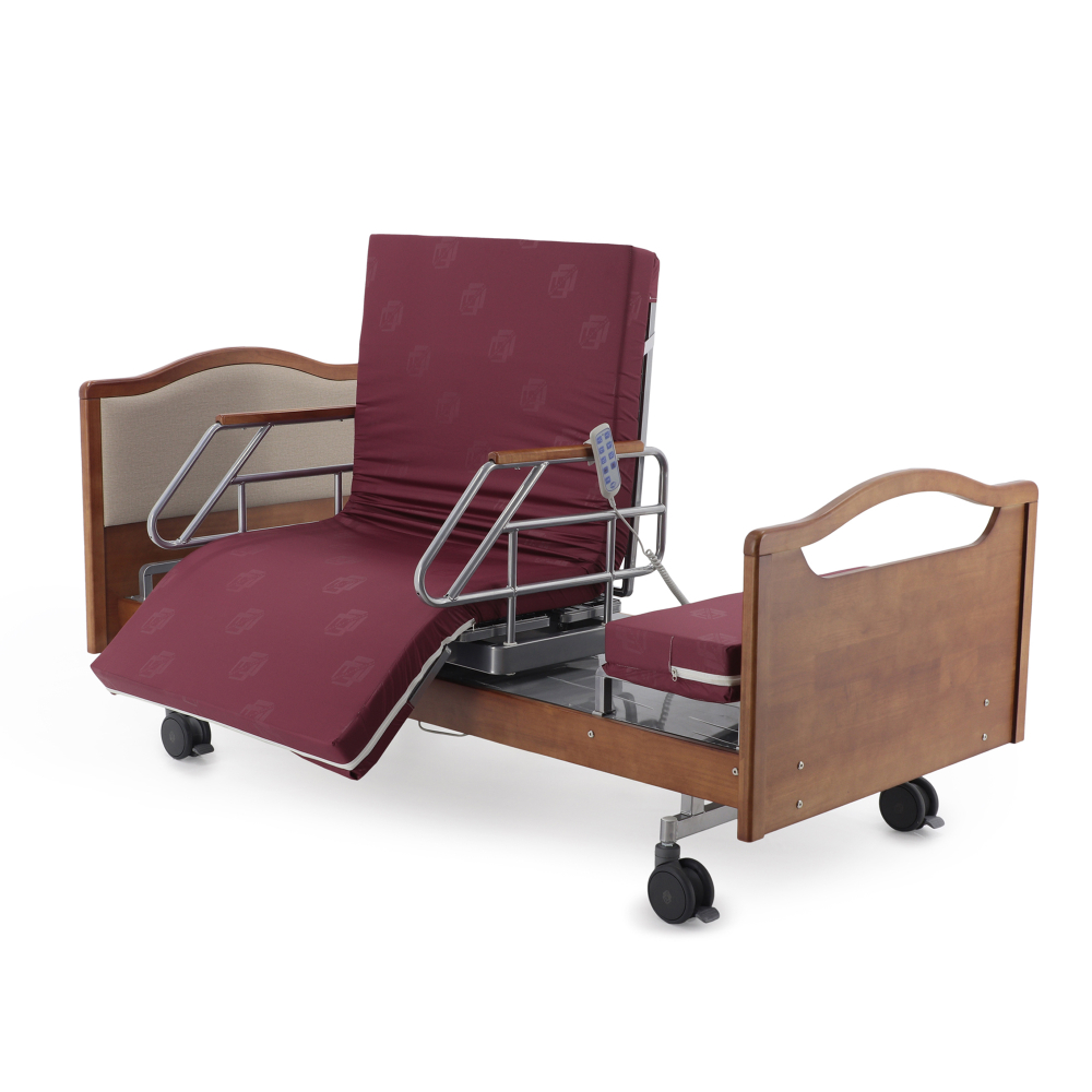 Кровать электрическая MED-MOS DB-2B с поворотным креслом в левую сторону (коричневый)