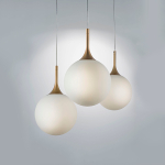 813022 Подвес GLOBO 1х40W E14 золото/белый