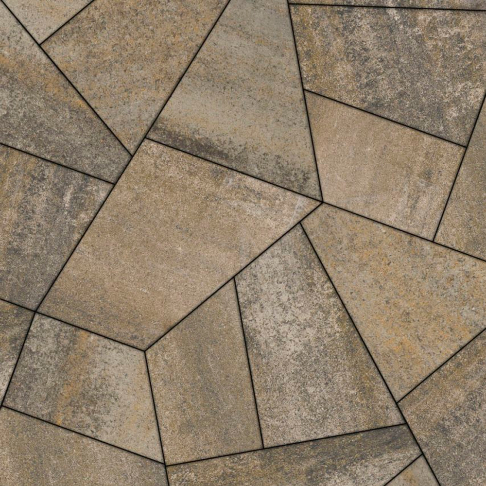 ТРОТУАРНАЯ ПЛИТКА ОРИГАМИ - Б.4.ФСМ.8 ИСКУССТВЕННЫЙ КАМЕНЬ БАЗАЛЬТ, КОМПЛЕКТ ИЗ 6 ВИДОВ ПЛИТ