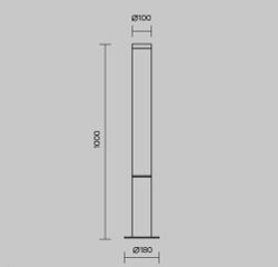 Уличный светильник столбик ландшафтный 30вт 100x180x1000 мм