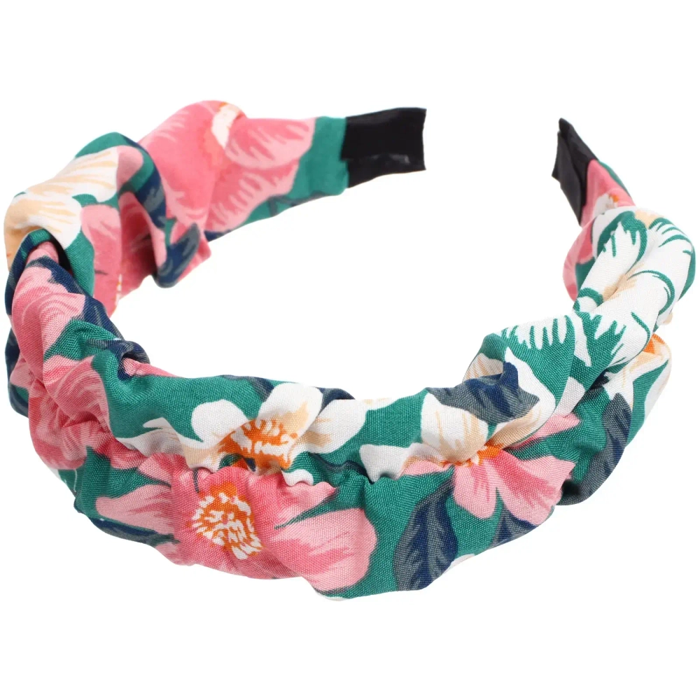 Ободок для волос «ЛАФАНТАЛЬ», принт нежные цветы, ширина 4см, микс 6 цветов (стикер на внутр. часть)