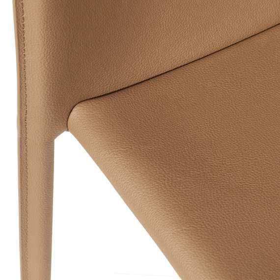 Стул Rolf из фактурной кожи цвета мокко