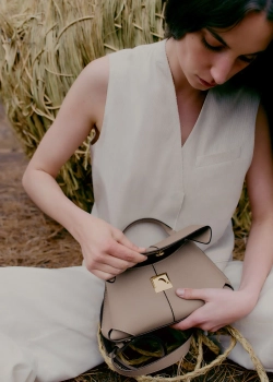 POLENE СУМКА MOKKI MINI, ТЕМНО-СЕРЫЙ