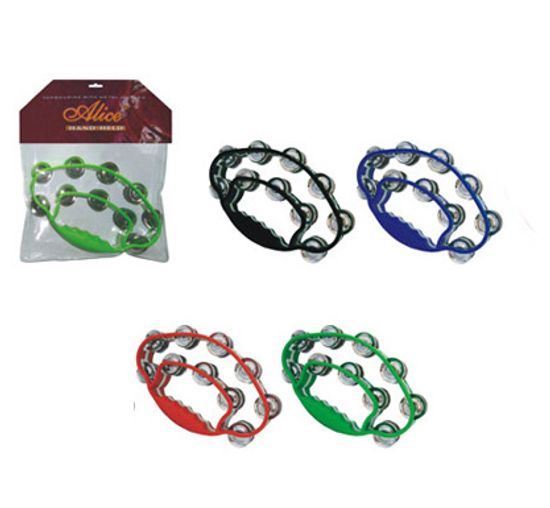 ATB007 Тамбурин "Крыло бабочки двойное", 20 пар бубунцов, Alice