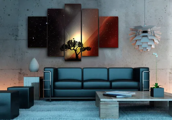 Модульная картина "Звездное небо"