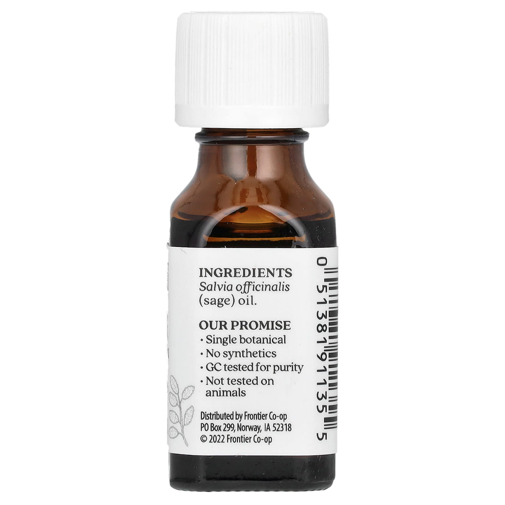 Aura Cacia, чистое эфирное масло, шалфей, 15 мл (0,5 жидк. унции)