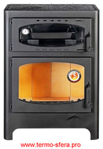 Печь-камин БАВАРИЯ ЭКО с духовкой и плитой