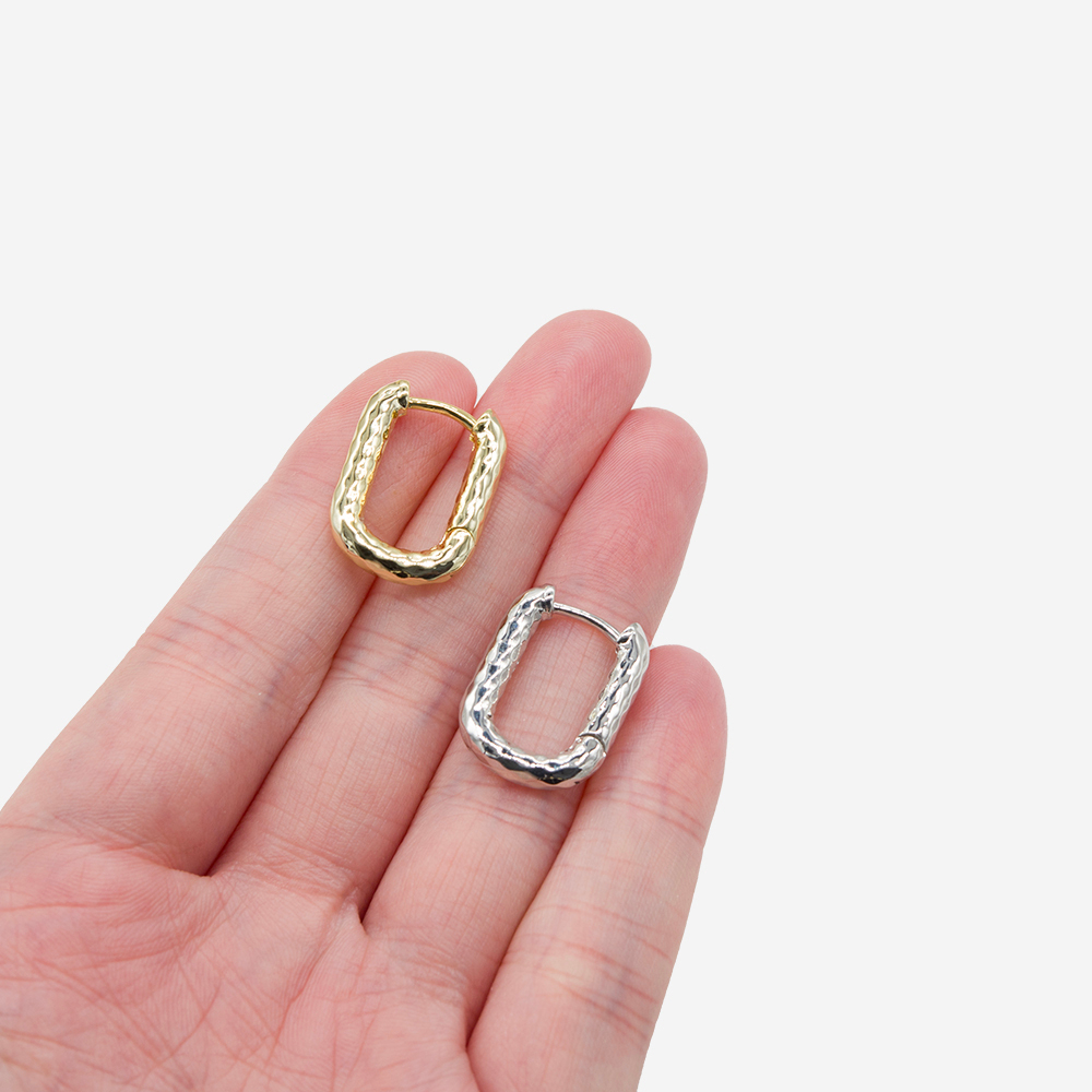 Швензы-кольца (Конго, Бублик) "Овальные с рифлением" 20мм, позолота