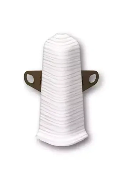 Наружный угол плинтуса IDEAL Деконика 100 мм, Ясень бьянко 255 (1 шт)