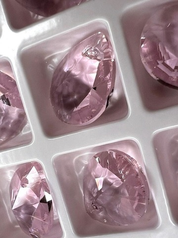 Подвеска капля 10х12 мм light rose