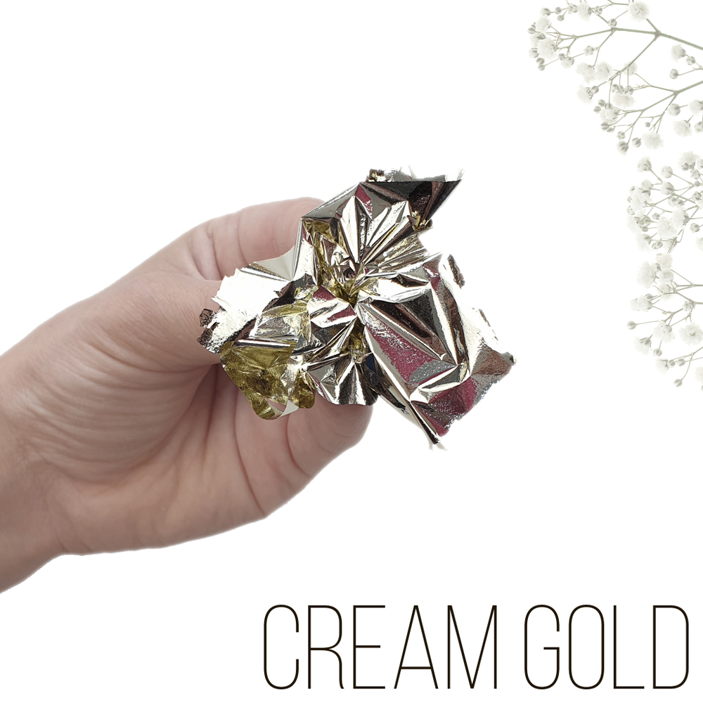 Зеркальная поталь "Cream Gold" 100шт. 8*8,5см