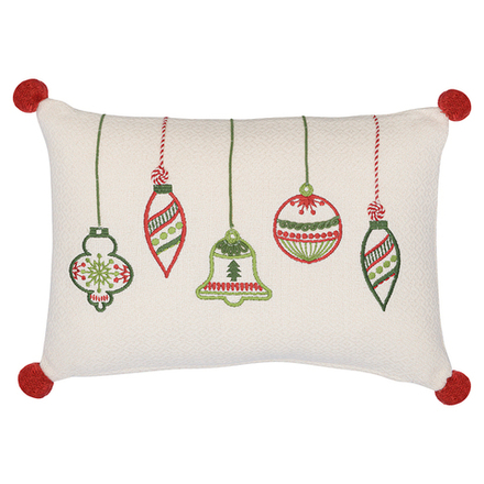 Подушка декоративная с вышивкой christmas decorations из коллекции new year essential, 30х45 см