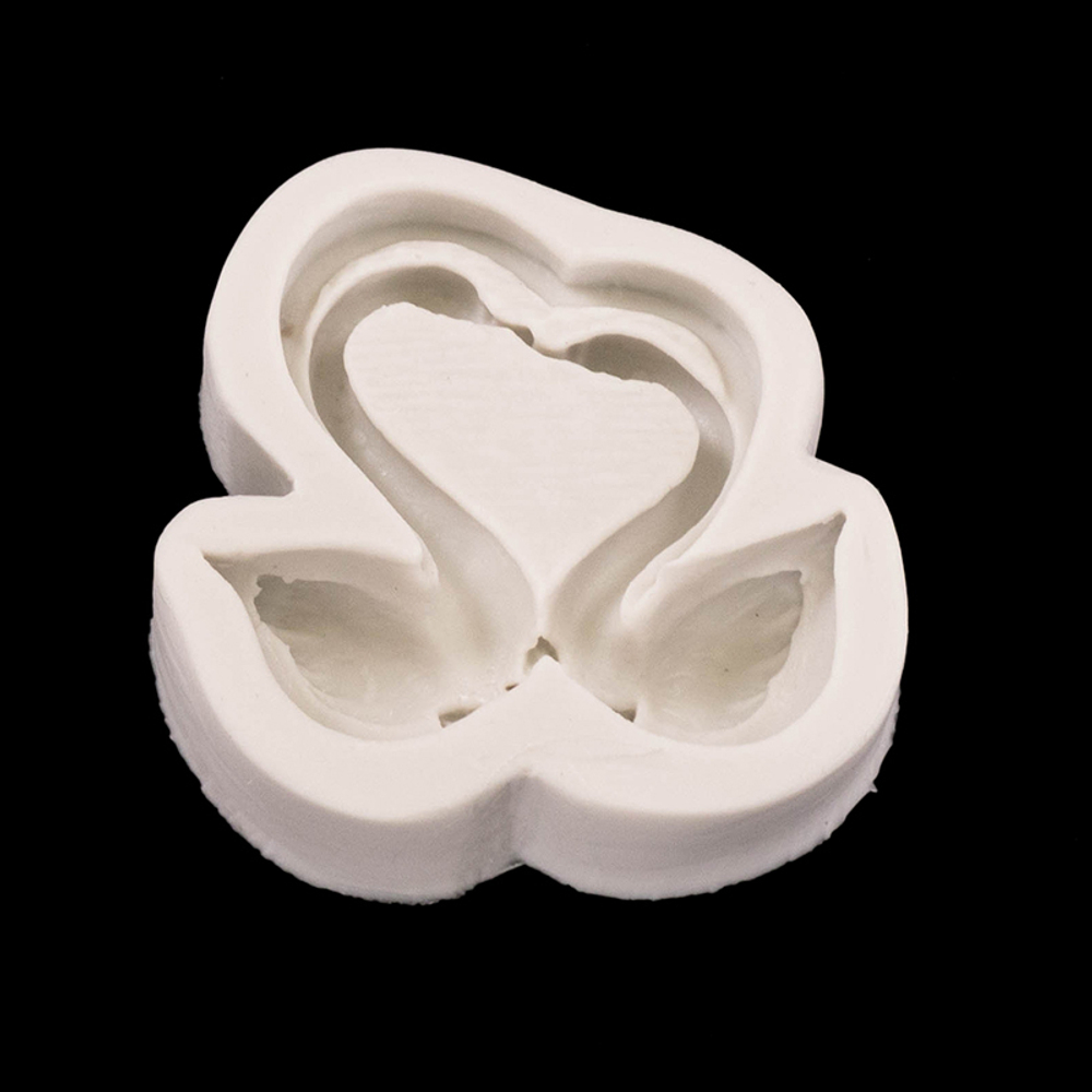 Молд силиконовый ПАРА ЛЕБЕДЕЙ (7,5*7,5 см)