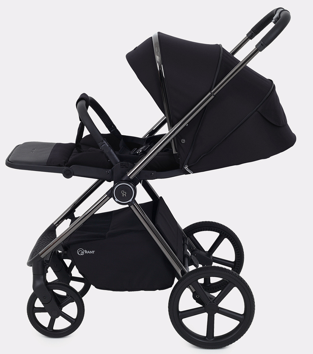 Детская коляска Rant Teo Black Chrome 3 в 1 Black